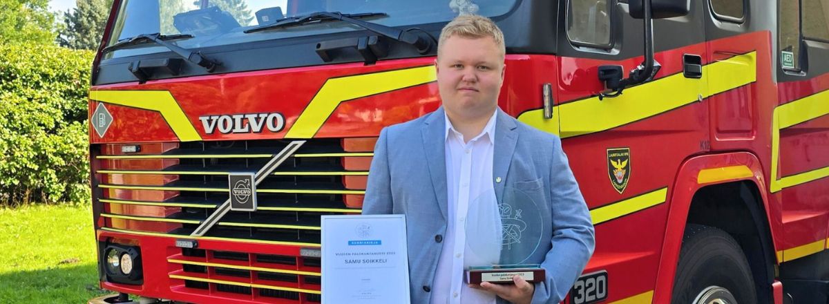 Vuoden palokuntanuori Samu Soikkeli